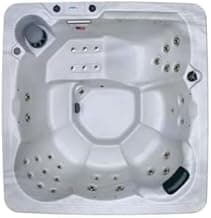 Hudson Bay HB34 6-Person Hot Tub with 34 Therapy Jets and Digital Controls – Sterling Acrylic Interior and Mocha Exterior Cabinet - Ideal for Backyard Relaxation and Hydrotherapy