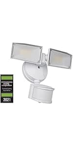 Good Earth Lighting Battery Operated LED Landscape Path or Deck Lights in Bronze, Motion Sensor with Auto Off, 50 Lumens, 5000K Color Temperature, Set of 2 Lights