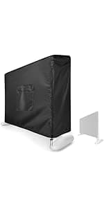 Patio Heater Cover, Outdoor Standing Square Heater Covers with Zipper Waterproof Windproof Thicker Oxford (Black, 87" H x 21" W x 24" D Inch)