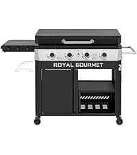 Royal Gourmet GA5401T 5-Burner Propane Gas Grill with Sear Burner and Side Burner, Stainless Steel BBQ Grill with 632 Sq. In. Grilling Area for Outdoor Barbecue Cooking, 64,000 BTUs, Silver