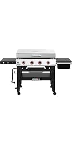 Nexgrill 4-Burner Propane Gas Grill in Stainless Steel with Side Burner, 60000BTUs, 626 sq. in. Cooking Space, Perfect for Outdoor Cooking & Grilling, Patios, BBQ, Backyards, Silver, 720-0830H