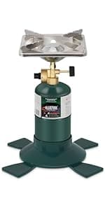 KOMAN Propane Heater for Tent, Camping & Patio - Portable Outdoor Heater with 1lb Propane Tank & 20-40lb POL Adapter, Safety Shut-off Valve & Tip-over Switch