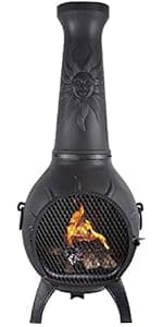The Blue Rooster Casita Grill Chiminea Outdoor Fireplace Wood Burning Firepit and Pizza Oven