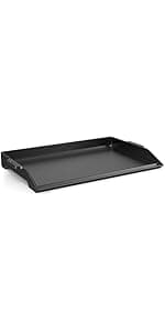 Griddle for Gas Grill, Flat Top Cast Iron Griddle Insert for Outdoor Gas Grill, 17" x13" Nonstick Coating Cooking Skillet Pan Teppanyaki for Weber Charbroil Camp Chef and Gas/Charcoal/Electric Grill