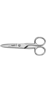 Klein Tools 21010-6-SEN Free-Fall Snip, Scraper, File, Serrated Blades, Made in USA