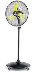 20'' Outdoor Quiet Oscillating Pedestal Fan With All Sealed Brushless DC Motor, 4-Speed Waterproof Outdoor Fan, Heavy Duty Industrial Floor Fans for House,Patios, Commercial, Garage, Warehouse