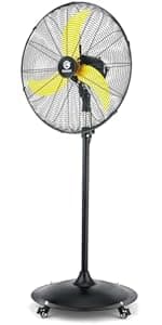20'' Outdoor Quiet Oscillating Pedestal Fan With All Sealed Brushless DC Motor, 4-Speed Waterproof Outdoor Fan, Heavy Duty Industrial Floor Fans for House,Patios, Commercial, Garage, Warehouse
