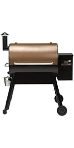 Traeger Grills Pro 22 Wood Pellet Grill & Smoker, Electric Pellet Smoker Grill Combo, 6-in-1 BBQ Versatility, 572 sq. in. Grilling Capacity, Meat Probe, 450 Degree Max Temperature, 18LB Hopper, Bronze