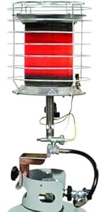 Comfort Gear Double Tank Top Portable Propane Radiant Heater, 30,000 BTUs, Instant Infrared Heat, for Jobsite/Garage/Workspace, Up to 48 Hrs on 20 lb Tank, Outdoor Use Only
