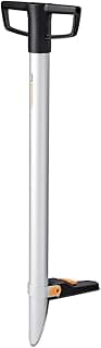 Fiskars Xact Standing Bulb Planter, 41.3 Inch, Silver