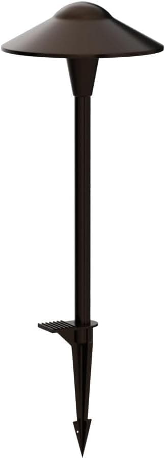 LEONLITE 5CCT Low Voltage Pathway Lights, LED Landscape Path Lights, 1800/2700/3000/4000/5000K, Saucer Head, 12-24V AC/DC, IP65 Outdoor Walkway Light, Oil Rubbed Bronze Aluminum, Pack of 6