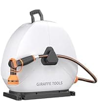 Giraffe Tools AW30 Garden Hose Reel Retractable 1/2" x 100 ft Wall Mounted Water Hose Reel Automatic Rewind, Any Length Lock, 100 ft, Dark Grey