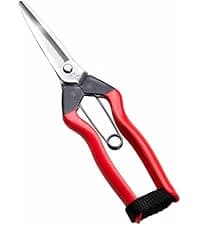 Garden Scissors 6.5” Razor Sharp Japanese Carbon Steel Blade, All Purpose Garden Shears for Trimming Bonsai, Flowers, Plants, Made in JAPAN
