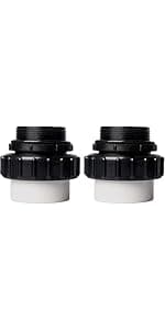 (2-Pack) 2" MIP x 2" PVC Hi-Temp Unions, Compatible with Pentair Whisperflo & Intelliflo Pool Pumps - Hand-Tightened Pool Pump High Temp Unions - Replacement for Schedule 40 Male Adapters