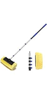 Buyplus Adjustable Garden Leaf Rake - 24 to 63 Inch Telescopic Metal Expandable Folding Leaves Rake for Lawn Yard, Flowers Beds, Black