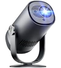 Dangbei Atom Portable Laser Projector, 1200 ISO Lumens, 3D Ready, Official Netflix, 1080p HD with 4K HDR Input, 180" Display, HDR10, 2x5W Dolby Audio, Home Theater Projector with WiFi and Bluetooth