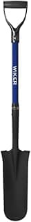 WIKER Spade Shovel,Sharp Shooter Shovel,Shovels for Digging,Planting,Trenching,Gardening,Drain Spade with Fiberglass Handle Heavy Duty,Blue,45 inches