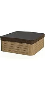 The Cover Guy Hot Tub Cover | Replacement Spa Covers with UV Protected Vinyl + High Density Foam | Energy-Saving Cover for All Climates | Fits Square Tubs with 82-84" Sides and 6" Corners | Espresso