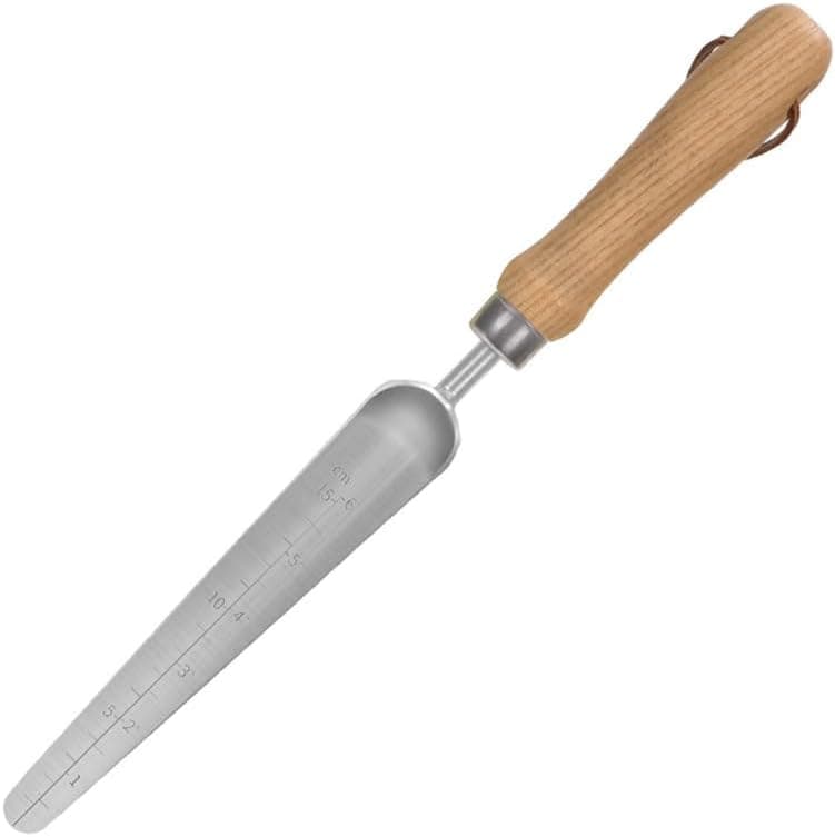Seeding Widger, Stainless Steel Garden Planting Trowel with Scale, Long Narrow Hand Shovel for Planting Weeding Digging Fertilizer