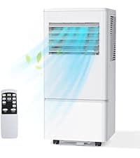 Air Choice Swamp Cooler, 1800 CFM Portable Evaporative Air Cooler with 6 Ice Box & 5.3 Gal Water Tank, 110° Swing, 3 Speeds, Upgraded Remote, 12H Timer, 3-in-1 Air Cooling Fan for Outdoor Indoor, Blue