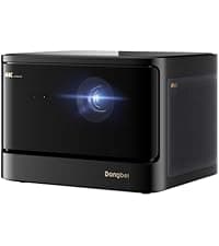 Dangbei Atom Portable Laser Projector, 1200 ISO Lumens, 3D Ready, Official Netflix, 1080p HD with 4K HDR Input, 180" Display, HDR10, 2x5W Dolby Audio, Home Theater Projector with WiFi and Bluetooth
