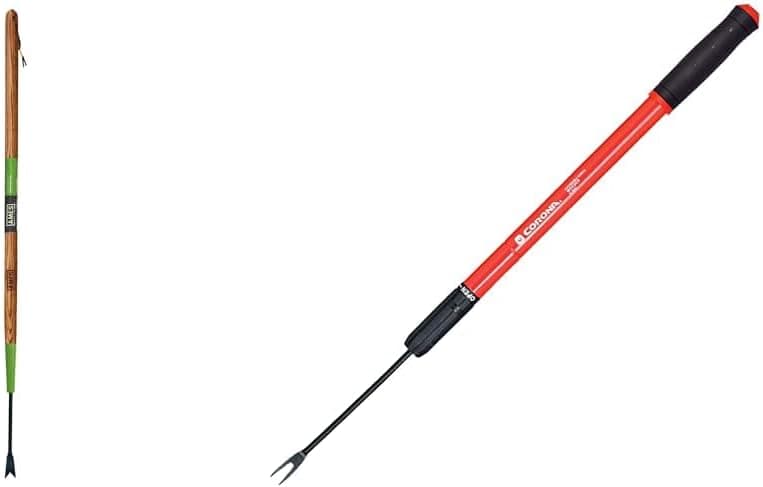 AMES 2942100 Forged Dandelion Weeder with Hardwood Handle & Corona GT3040 Extendable Handle Weeder, Red