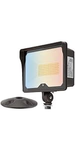 LED Flood Light Outdoor 50W, 6500LM (200W HPS/MH Equiv.) 5000K Daylight, Waterproof Knuckle Mount LED Outdoor Flood Lights for Garden Porch Yard, 100-277V ETL Listed