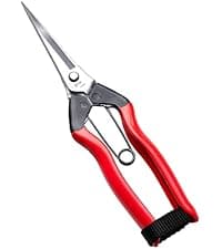 Japanese Trimming Scissors 7.2" Precision Pruning Shears with Pointed Tips, Razor-Sharp Japanese Stainless Steel Blade, Non-Slip Spring-Loaded Handle, Made in Japan