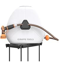 Giraffe Tools AW30 Garden Hose Reel Retractable 1/2" x 100 ft Wall Mounted Water Hose Reel Automatic Rewind, Any Length Lock, 100 ft, Dark Grey
