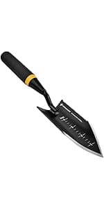 Garden Shovel - Heavy Duty Gardening Hand Trowel, Carbon Steel Garden Trowel with Rubberized Handle, Trowel Garden Tool for Diligent Farmer Soil Planting Digging Transplanting