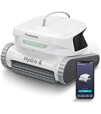 Poolmate Hydro 3 Robotic Pool Cleaner for Inground/Above Ground Pools, 150W Cordless Pool Vacuum, Max 200min Runtime, 4.1L Filter Basket, Auto Waterline/Wall Cleaning, Max 1076 sq.ft Coverage