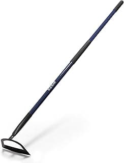 WIKER 57-Inch Heavy Duty Garden Hoe for Weeding, Long Handle Blue Fiberglass Gardening Hoe, Durable Garden Hoes for Gardening, Hoe Garden Tool for Heavy Duty Use