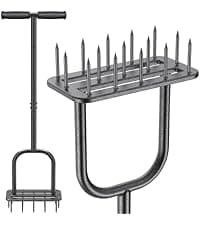 Grass Plugger Tool with Adjustable Digging Depth from 3 to 6 Inch Bulb Planter with Long Handle Plug Cutter Bulb Transplanter Tool for Plants Digging Holes, Repair of Turf, Transplant Seedling