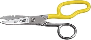 Klein Tools 21010-6-SEN Free-Fall Snip, Scraper, File, Serrated Blades, Made in USA