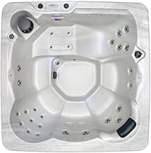 Hudson Bay HB29 6-Person Hot Tub with 29 Therapy Jets and Digital Controls – Sterling Acrylic Interior and Mocha Exterior Cabinet - Ideal for Backyard Relaxation and Hydrotherapy