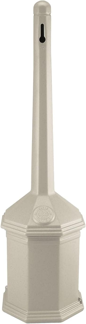 Commercial Zone 710302 Smoker’s Outpost Site Saver Hexagon Shape Cigarette Collector Receptacle Container, Beige