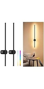 ENCOMLI Dimmable Plug in Wall Sconces, Swing Arm Wall Lamp, Wall Sconces Set of Two, Plug in Wall Light, Sconces Wall Decor Set of 2, Linen Fabric Shade, 2pcs Bulbs Included