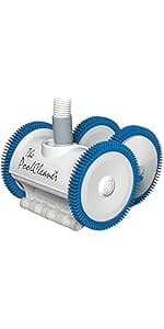 Hayward TracVac Lightweight Automatic Suction Vacuum Cleaner with Hose and Valve for In Ground Swimming Pool Maintenance, White