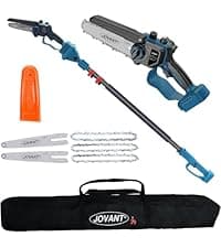 2-in-1 Cordless Pole Saw, Brushless Mini Chainsaw Cordless with Pole, 2 Pack 20V 4.0Ah Battery Powered Pole Saws for Tree Trimming, 15ft Reach Electric Saw for Trees With Pole