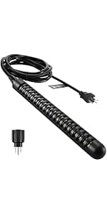 240V 3000W NEMA 6-15P Plug Immersion Bathtub and Swimming Pool Water Heater,Fully Submersible Portable Electric Heater,30 Galons Bathtub Heater,200 Galons Swimming Pool Heater,100% Waterproof
