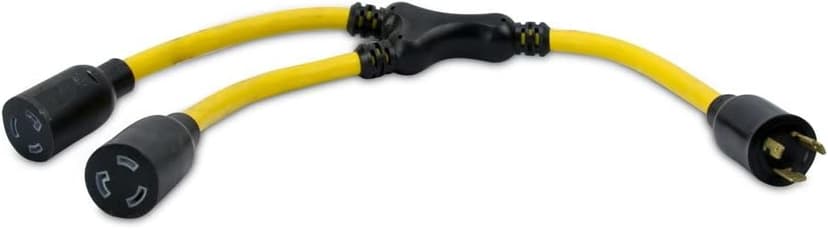 Southwire 12/3 Generator Cord Adapter Splitter; L5-20P to (2) L5-20R, 09022