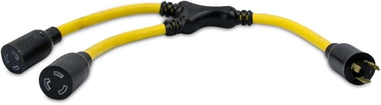 Southwire 12/3 Generator Cord Adapter Splitter; L5-20P to (2) L5-20R, 09022