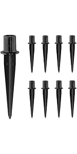 Metal Stakes Solar Lights Replacement Spike - Outdoor Ground Stake for Garden Lights Landscape Yard Pathway Patio Lamps Pole (Metal-8 Pack)