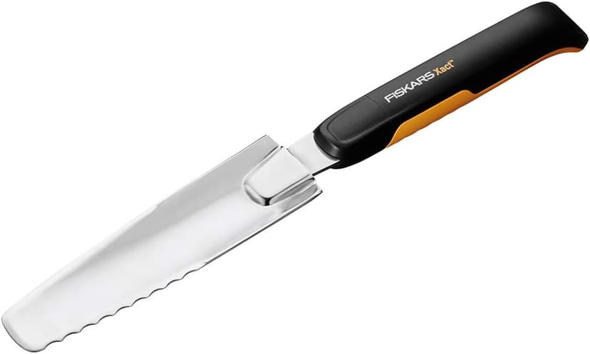 Fiskars Xact Hand Weeder, Garden Tool, Stainless Steel Blade with Sharpened and Serrated Edge for All Gardening Tasks, SoftGrip Handle