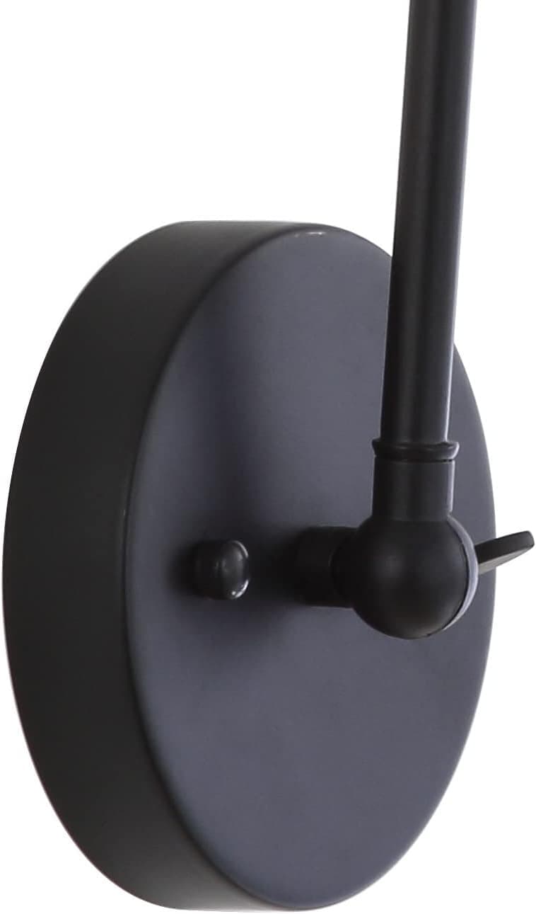 JONATHAN Y JYL7462A-SET2 Rover 7" Farmhouse Industrial Adjustable Arm Metal LED Wall Sconce Rustic Bohemian 2700K 4W Bulb for Entryway Lobby Kitchen Bathroom Bedroom Hallway, Black (Set of 2)