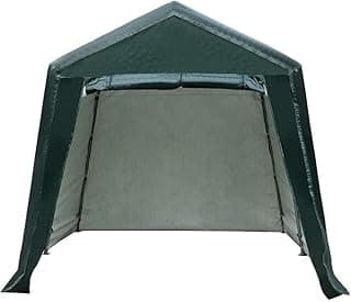 Nightcore 8 Ft x 14 Ft Outdoor Carport, Heavy Duty Enclosed Carport with Metal Frame & Waterproof Cover, Patio Storage Shelter with Side Walls, Outdoor Garage Tent