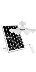 16" Large Solar Rechargeable Floor Fan, 15600 mAh 20W Solar Powered Portable Battery Fan for Home Outdoor Camping Gazebo Chicken Coop Greenhouse Barn, with 360° Adjust Tilt
