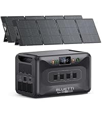 BLUETTI Solar Generator AC500 & 2 B300K Expansion Batteries with 350W Solar Panel Included (Ships Separately), 5529.6Wh Portable Power Station w/ 6 5000W AC Outlets, LFP Power for Home Use