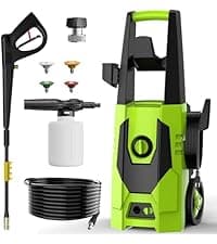 AgiiMan Electric Pressure Washer, 5000PSI Max 3.2GPM Power Washer Electric Powered with 20FT Hose, 4 Nozzles, Foam Cannon, High Pressure Cleaner Machine for Cars, Patios, Driveways, Fences, Navy