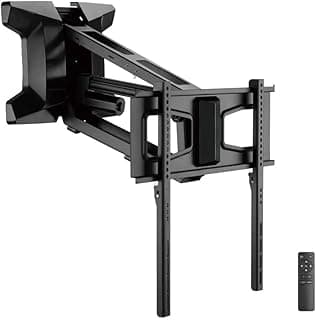Monoprice Premium Pull-Down Above Fireplace TV Wall Mount Motorized Electric for 37" to 80" TVs up to 77lbs, Max VESA 600x400